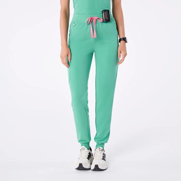 Figs Pants - NEW NWT Figs High Waisted Zamora 6-Pocket Jogger Scrub Pants Surgical Green M